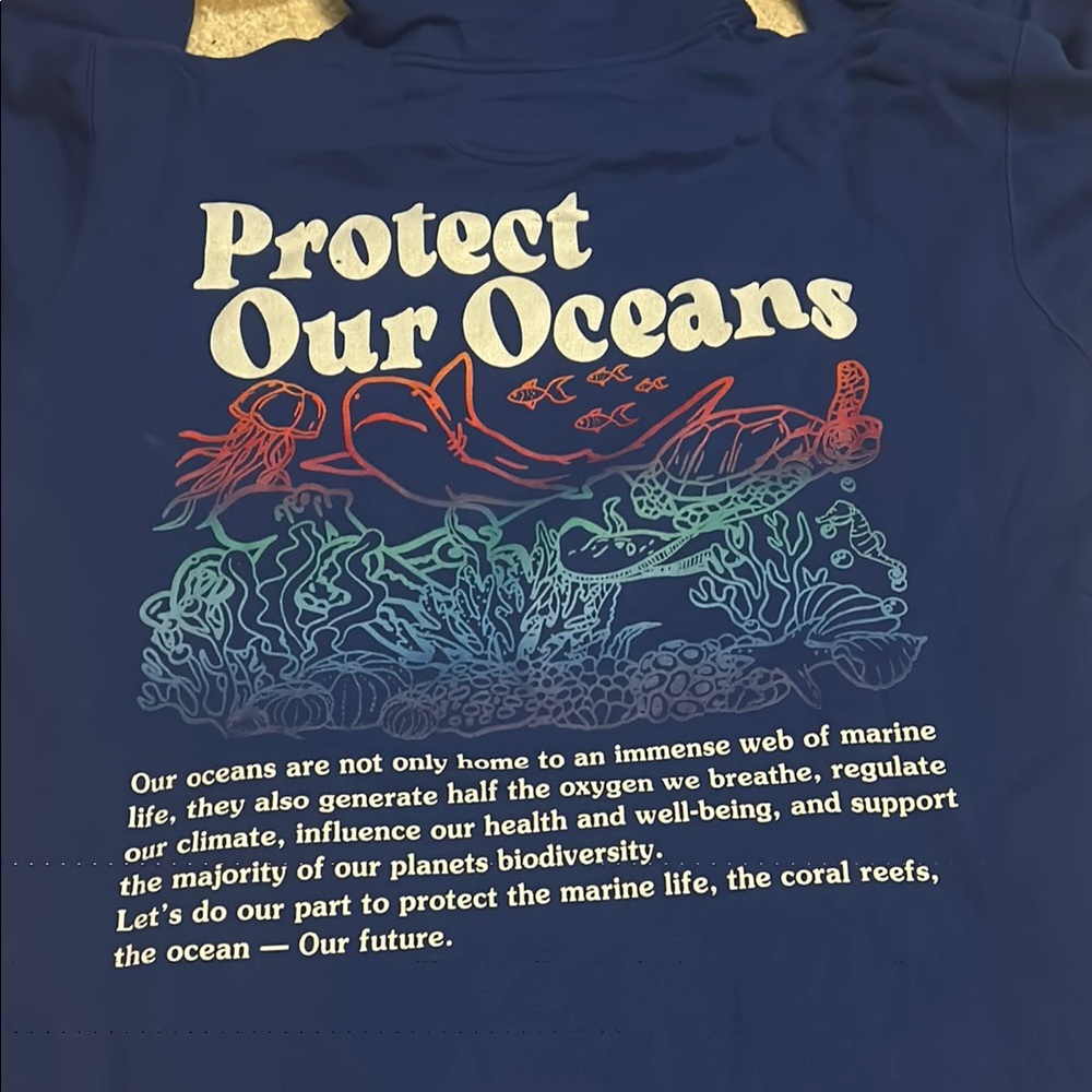 Protect Our Oceans Graphic Tee - Blue